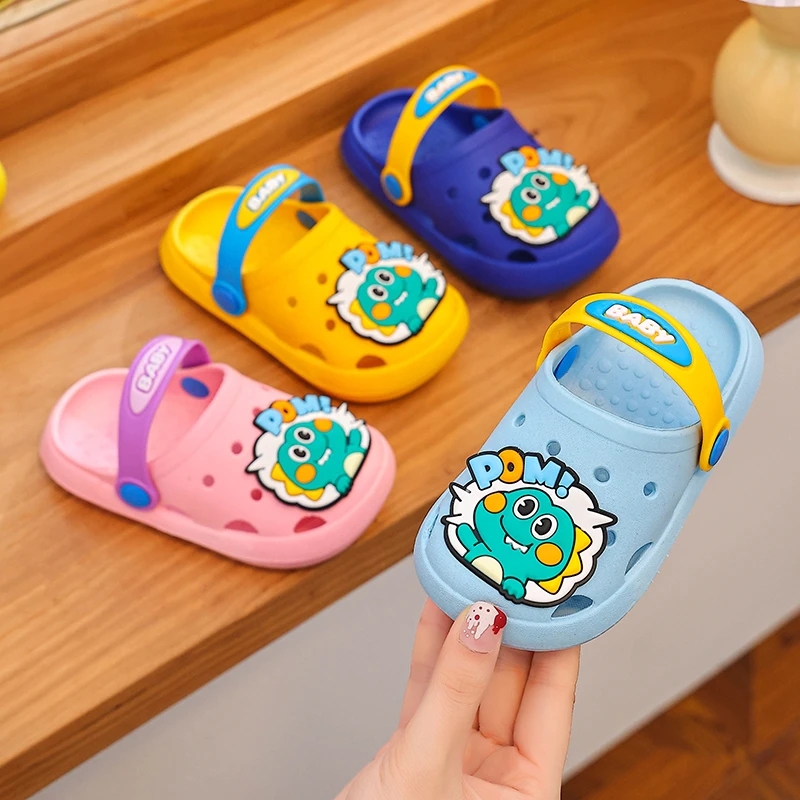 宝宝凉鞋男女童软底防滑小孩宝宝两穿洞洞鞋夏季新款小童包头凉拖