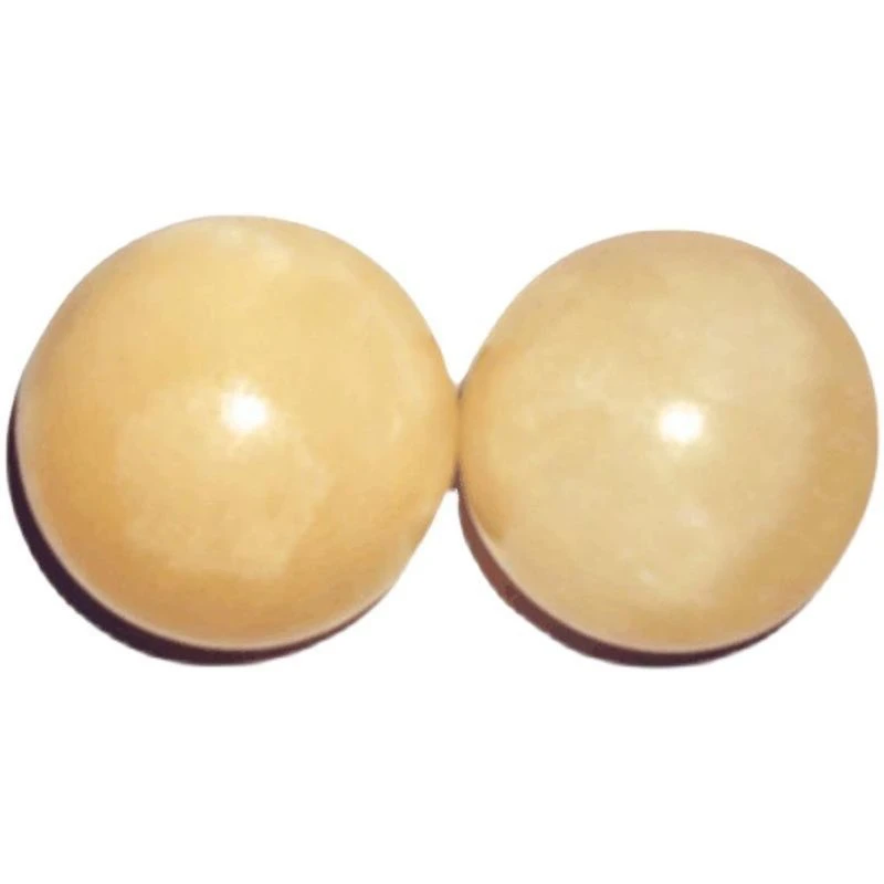 保健米黄玉健身球手球玉石球保健球中老年手转球老人礼品手部运动