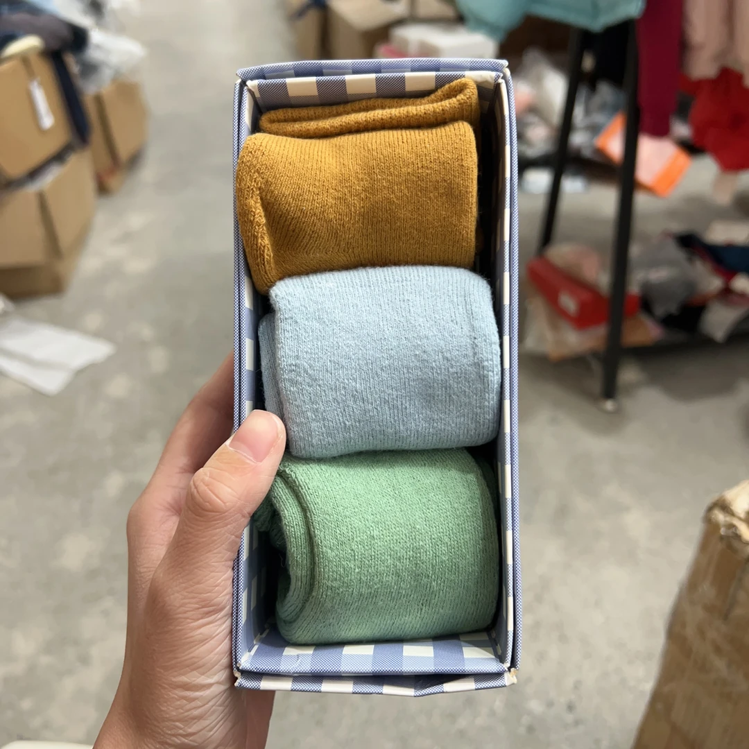 颜色不挑！男童加绒加厚长筒袜 到手3双！509