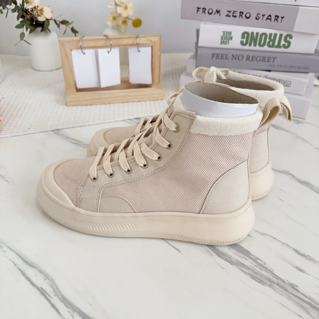 女士高帮保暖帆布鞋0431