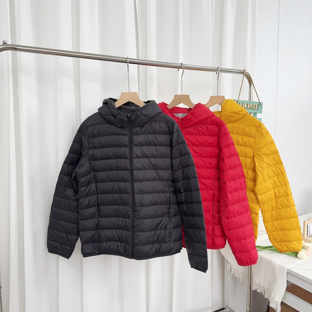 女式冬季轻薄连帽石墨烯升温内里羽绒服外套1118