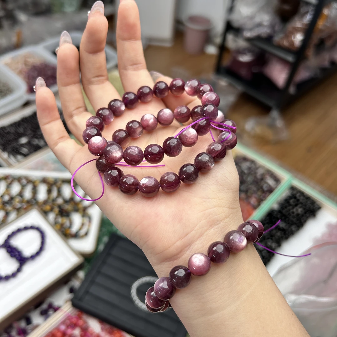 合成/培育紫锂云母素圈手串