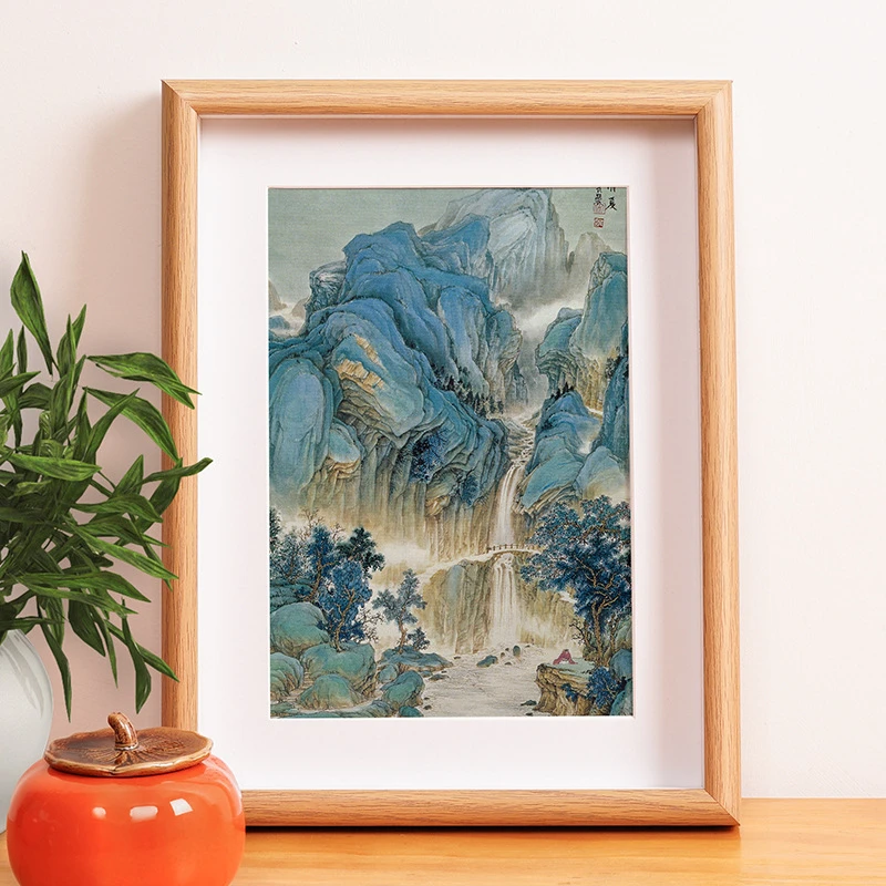 花鸟山水水墨国画相框摆台客厅卧室桌面摆件文艺中国风艺术挂画