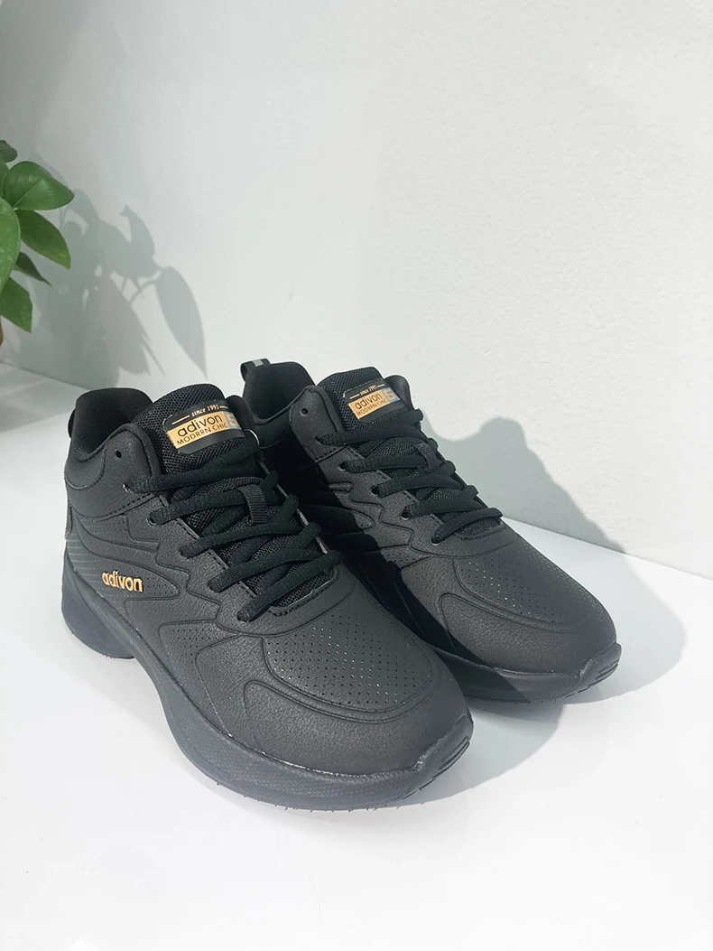 冬季加绒老爹鞋保暖休闲跑步鞋黑色情侣款男女棉鞋运动鞋防滑防水