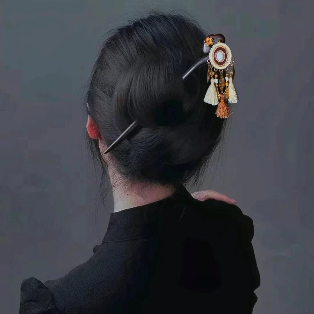 【异域风情】波西米亚风发簪木质盘发簪子古风旗袍发钗新中式