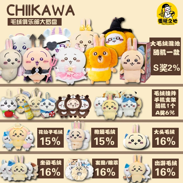 【毛绒俱乐部】chiikawa各类毛绒扭蛋挂件摆件. 34