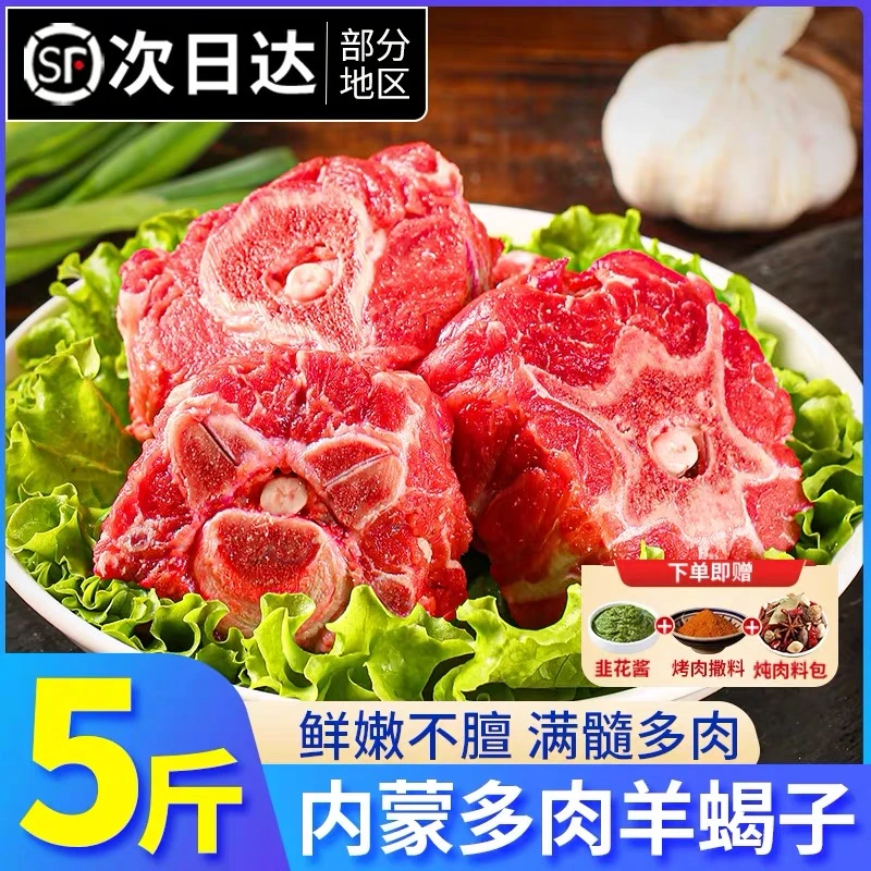 内蒙古羊蝎子新鲜带肉羊骨头草原散养羔羊肉冷冻火锅食材半成品