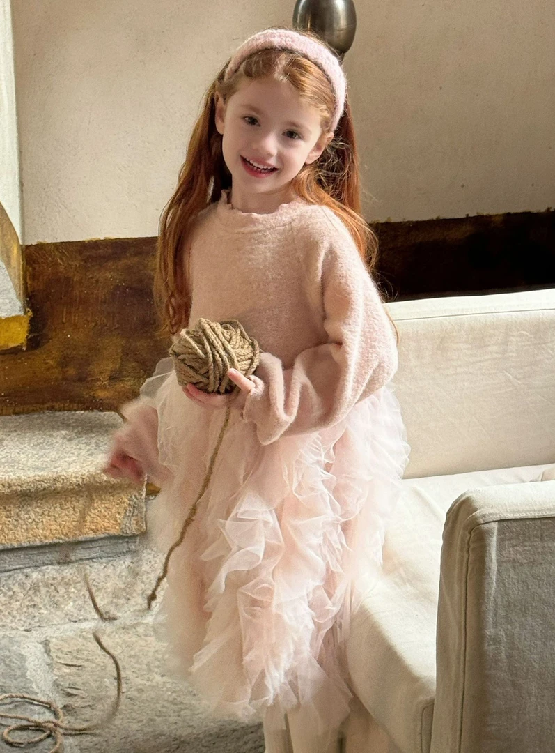 GUSHI·绝美小众高定·超蓬纱纱羊毛针织连衣裙