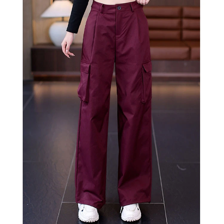 运动休闲直筒工装裤女