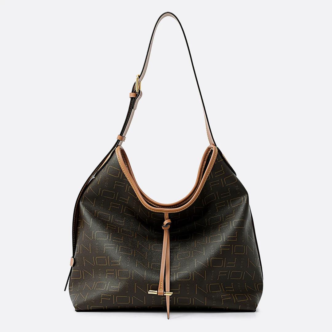 FION菲安妮箱包发财竹子通勤大容量单肩斜挎包FAAFVMR004