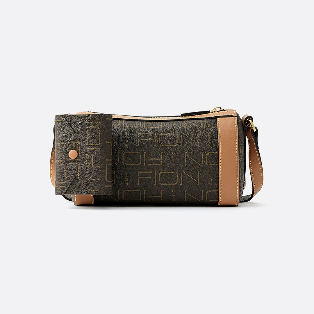 JDI菲安妮经典印花波士顿包女士百搭单肩包斜挎包FAAFIFS347