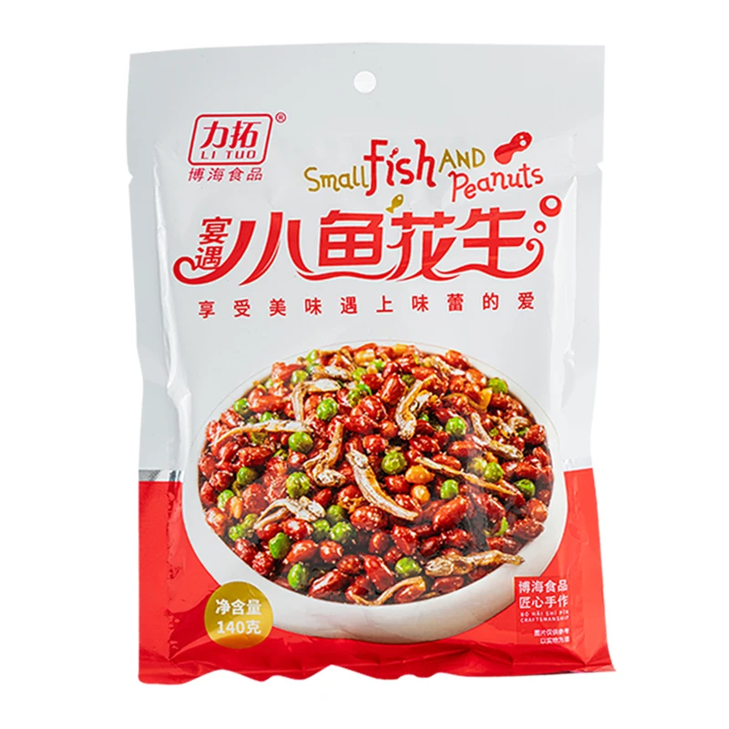 花生力拓油炸花生米鱼干小吃下酒菜零食开即食商用干货熟食笋0g