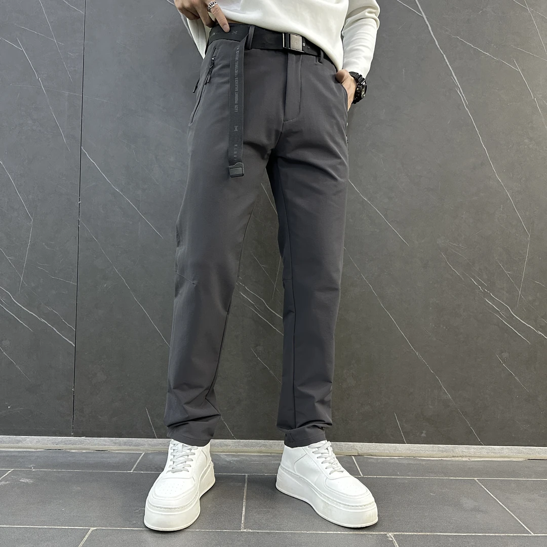 裤子男春夏款薄款工装裤直筒休闲裤运动户外防水舒适弹力修身显瘦