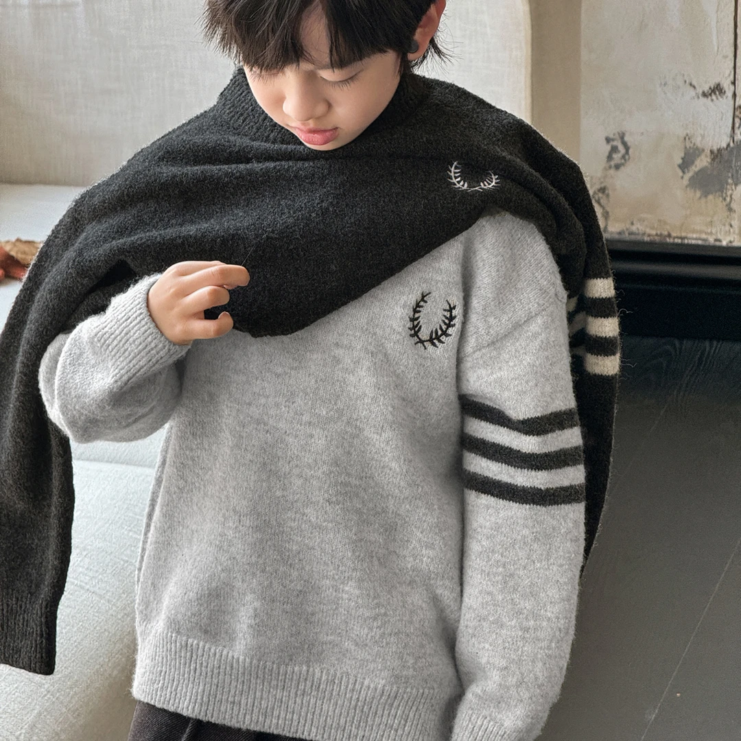 【羊毛毛衣】祯有范童装男童毛衣儿童男孩针织衫线衣秋冬7644