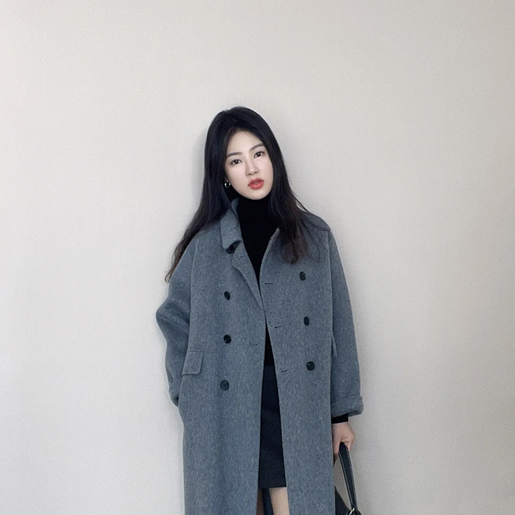 Oni 高端线 骆驼绒羊毛大衣8809 秋冬新款进口双面手缝翻领外套