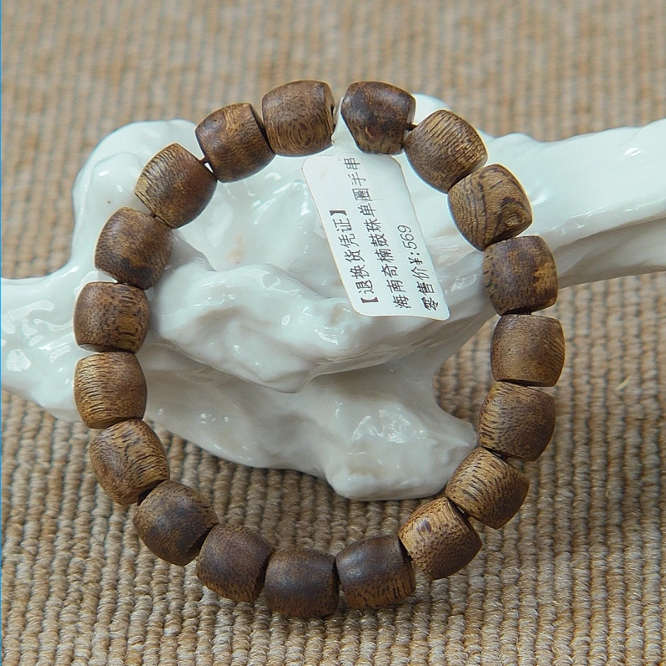 海南奇楠鼓珠单圈手串7克+