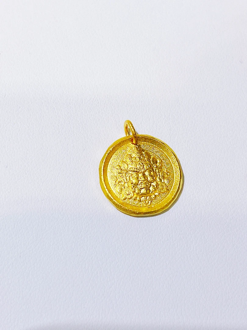 尚晶品珠宝足金999黄财神吊坠小号17mm黄金时尚百搭坠饰纯金真金