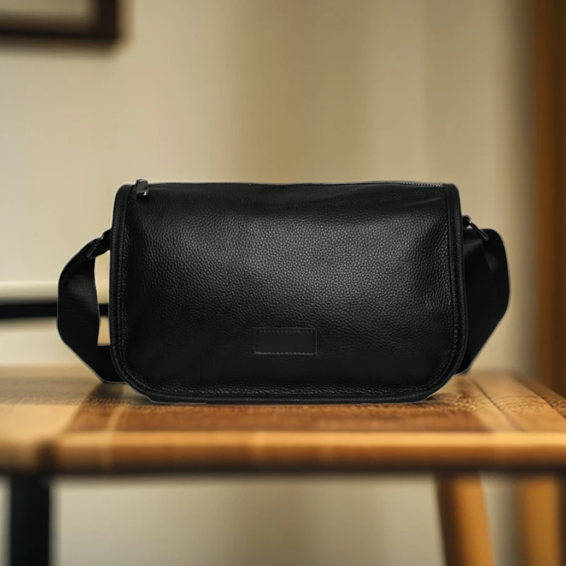 男包真皮牛皮挎包男士包包邮差包2024新款百搭时尚简约斜挎休闲包