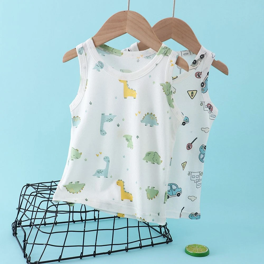 宝宝背心婴儿夏季薄款纯棉儿童背心内穿女童吊带无袖夏装打底男童