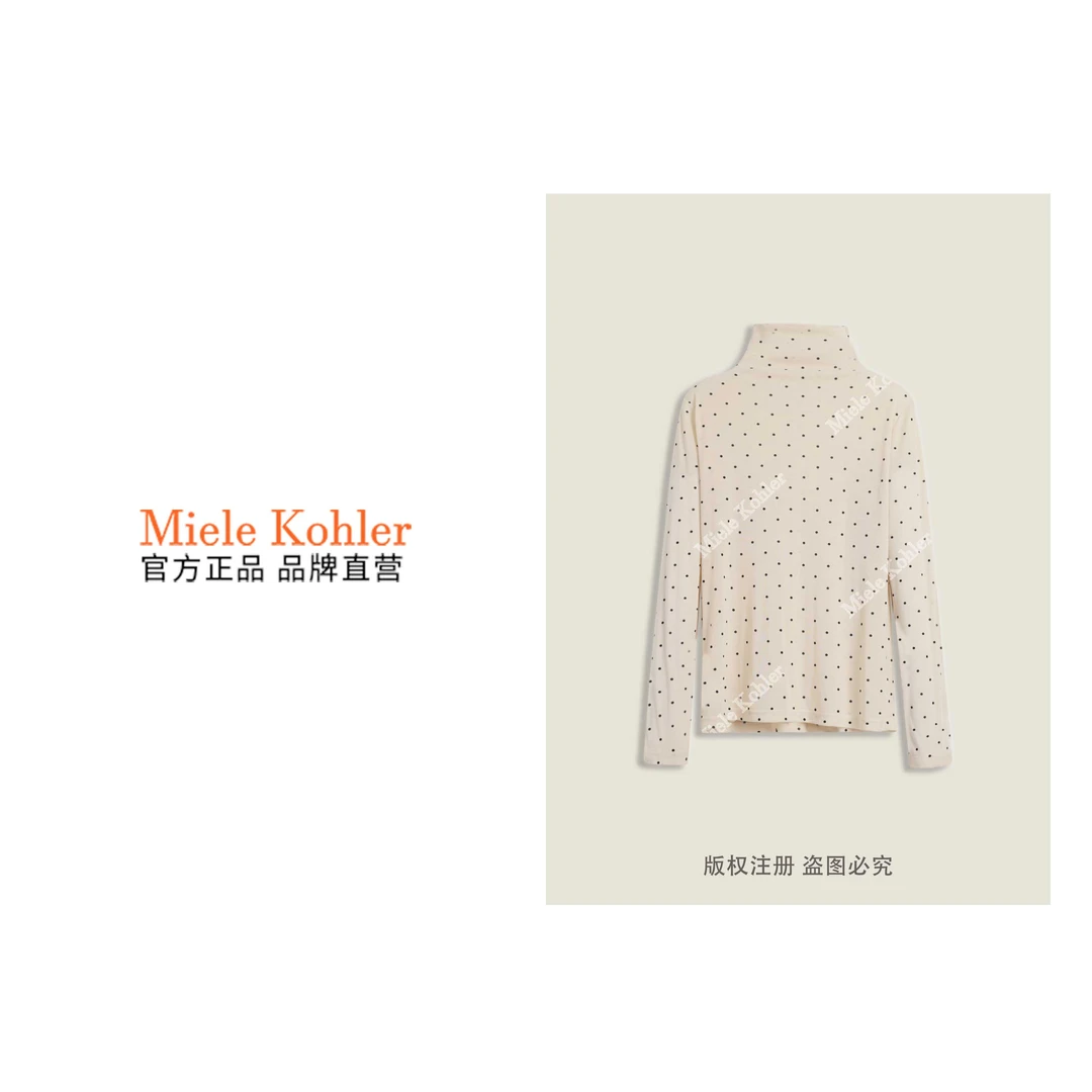 春季新款时尚简约波点百搭女款长袖T恤 MKKQ86805