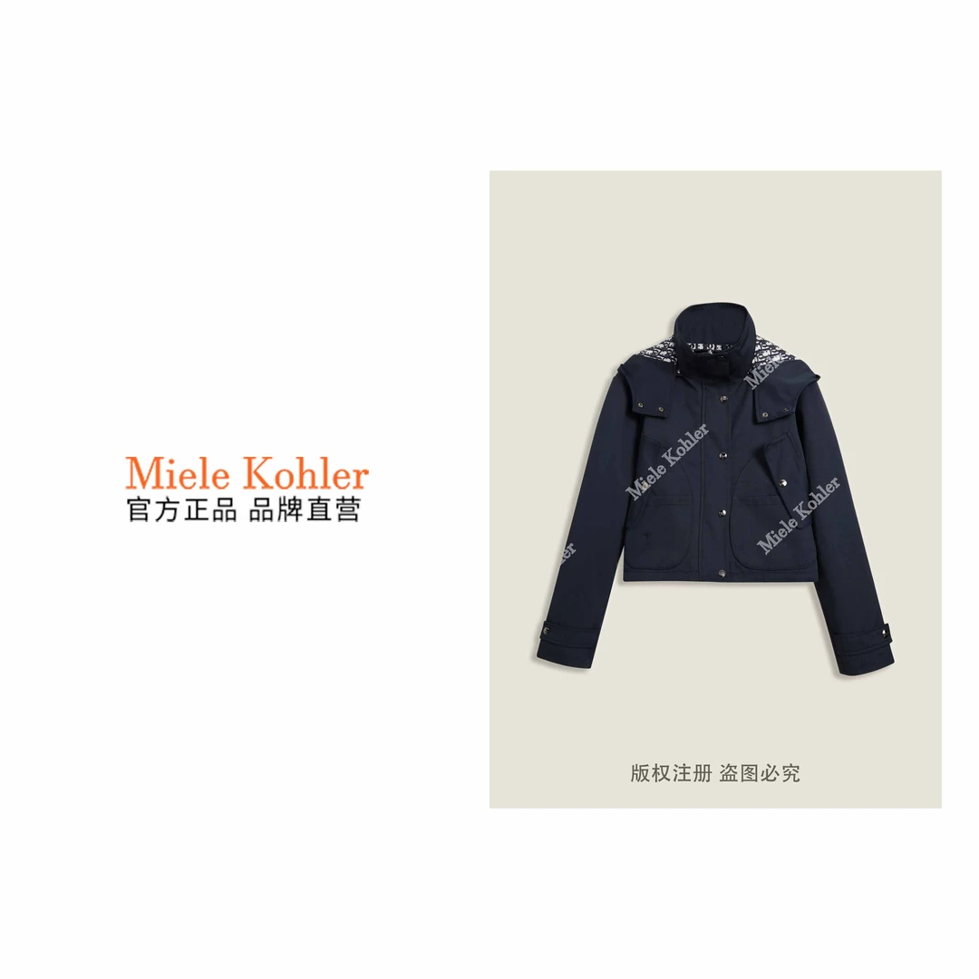 春季新款设计感立领连帽宽松女装短外套 MKKQ67565【澳门小源同款】