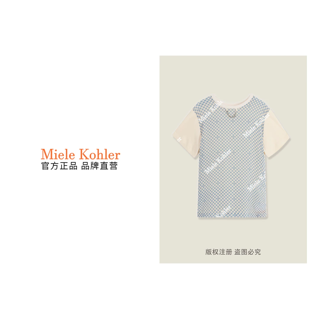 新款简约百搭风圆领短袖T恤女款MKOMB52570【澳门小源同款】