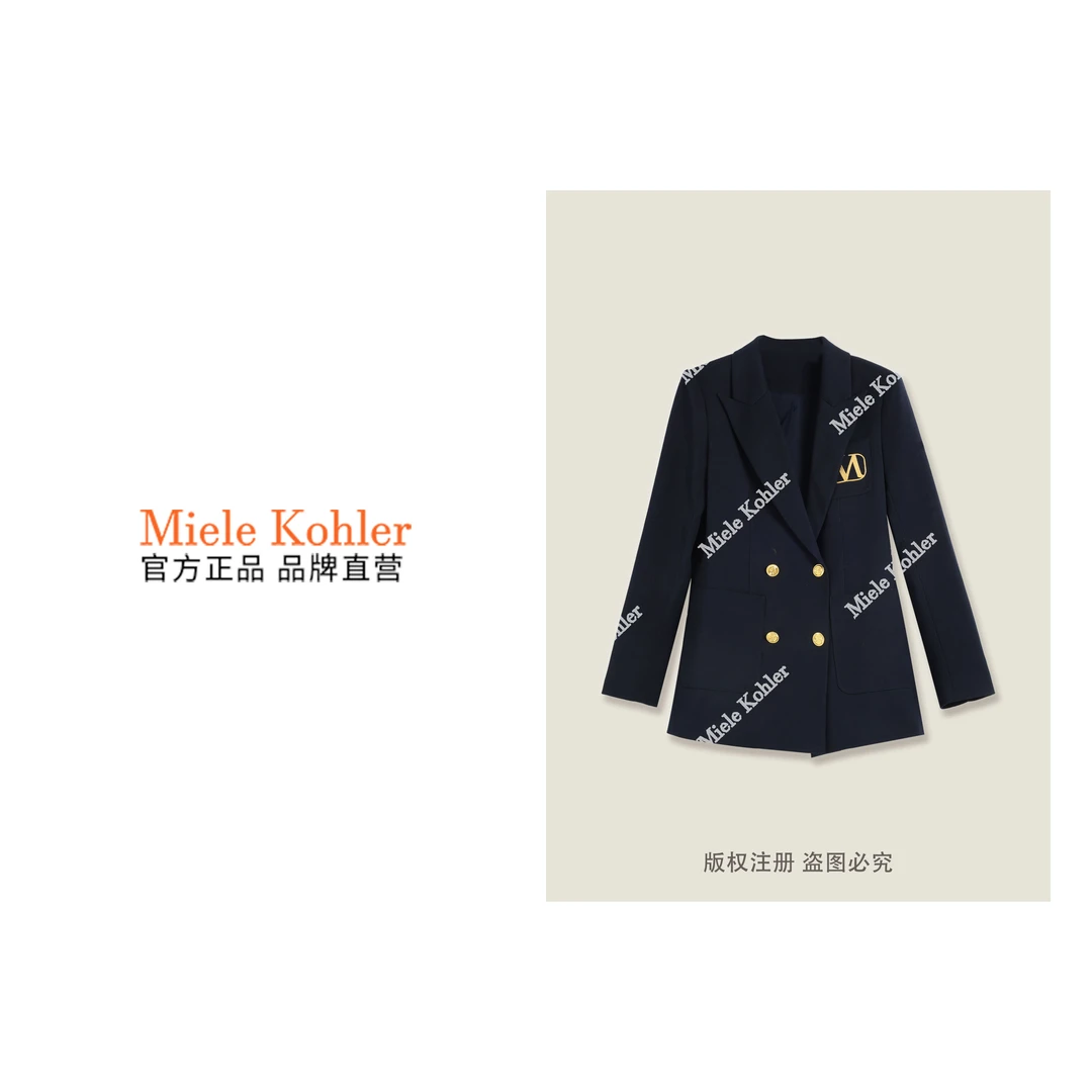 春季新款潮流翻领长袖女士西装外套 MKKQ88453【澳门小源同款】