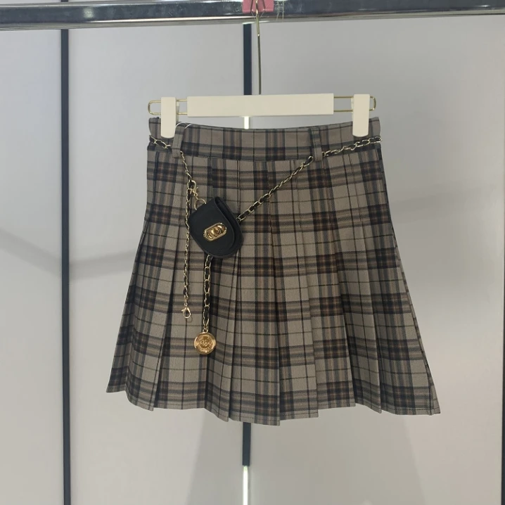 MieleKohler新款高腰显瘦百搭A字半身裙MKHH863【澳门小源同款】