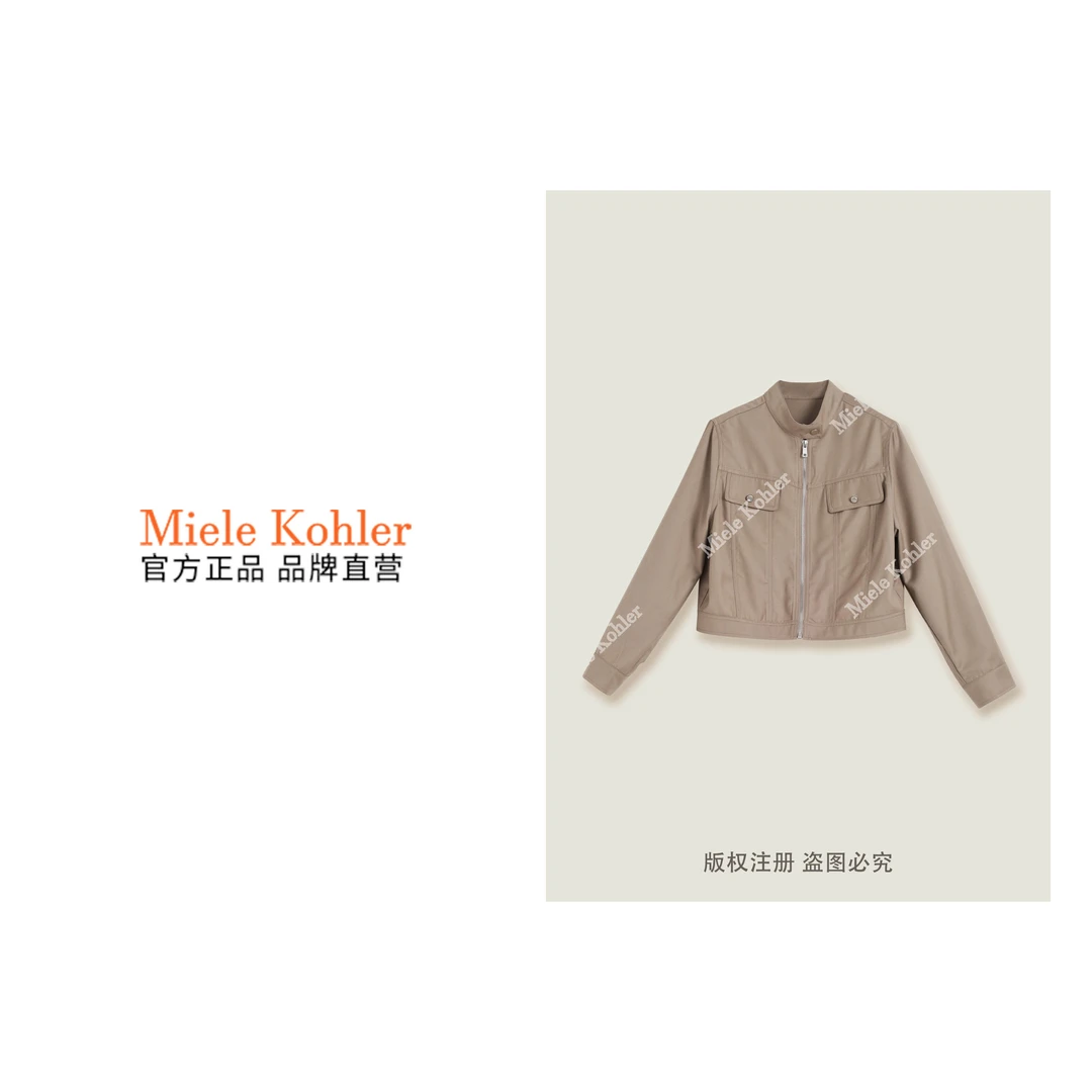 秋冬新款高级感潮流拉链式百搭女外套MKKQ62727-3