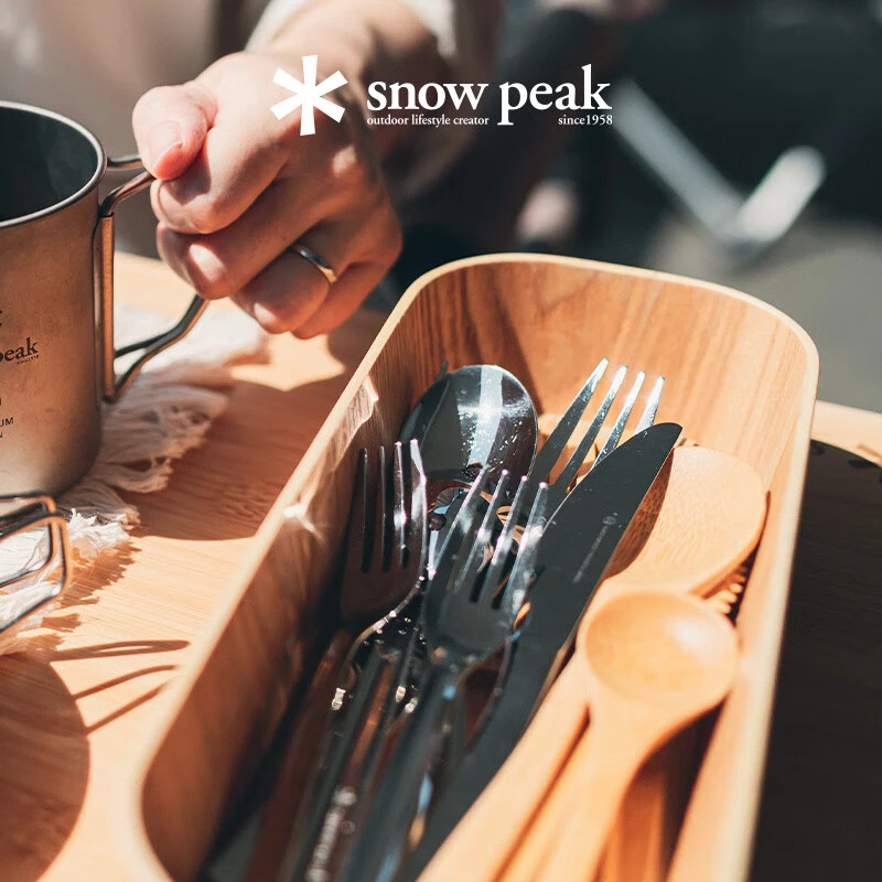 SnowPeak雪峰户外露营野炊不锈钢轻便多功能餐饮牛排刀叉勺餐具