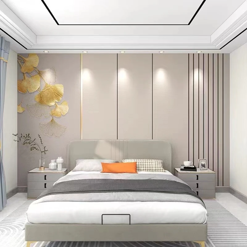 电视背景墙碳晶板竹木纤维集成墙板现代简约客厅沙发卧室护墙扣板