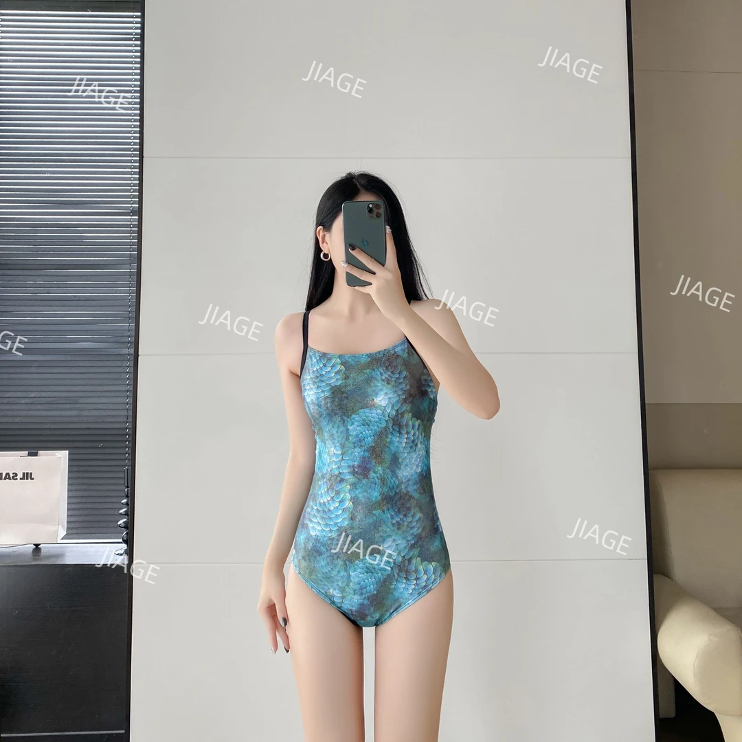 JIAGE-【酌影】气质紧身细带三角显瘦专业竞速游泳连体泳衣-2517-3