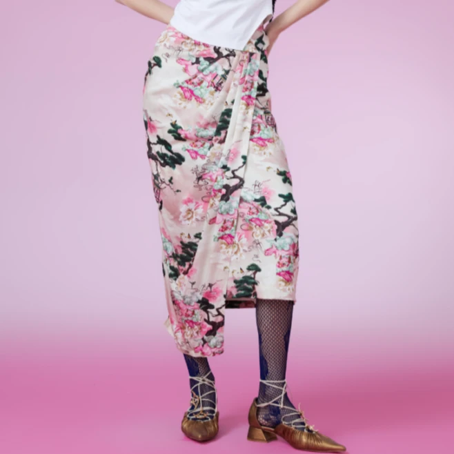 mukzin/密扇新武旦系列花色半身裙M232C27014999