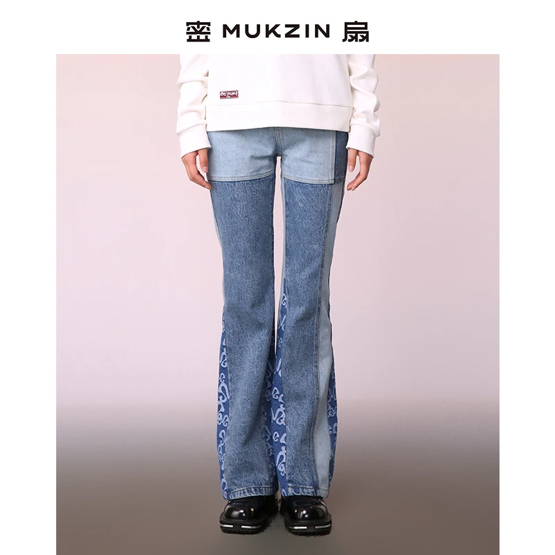 mukzin/密扇占星公园印花休闲牛仔裤M224C22007833