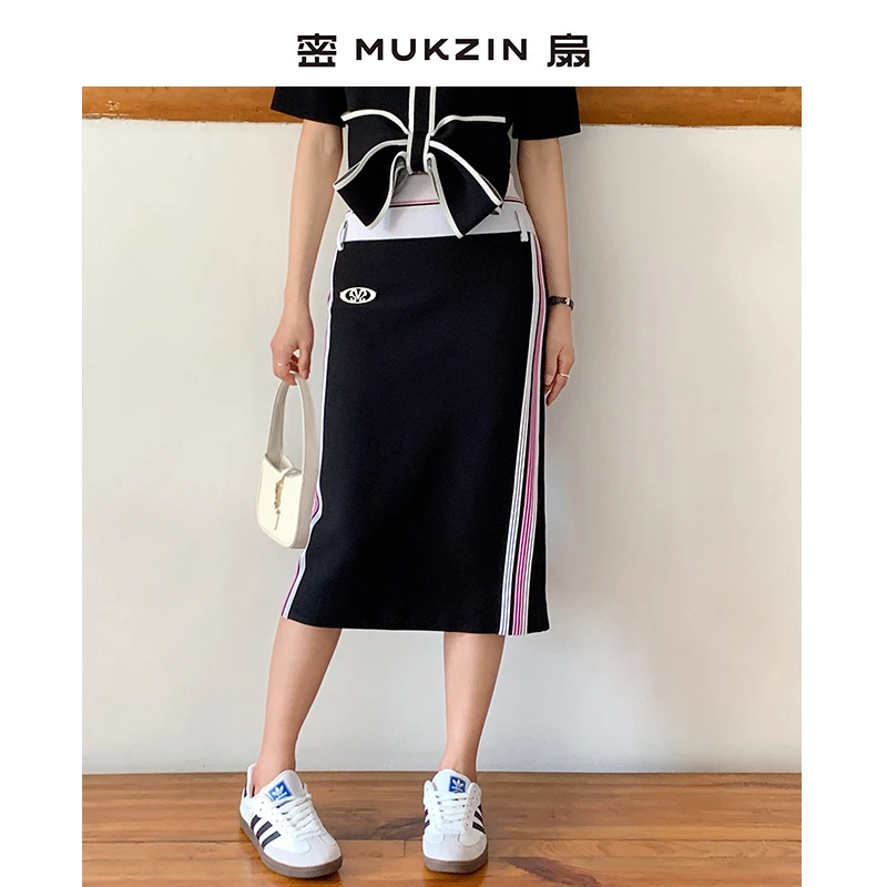 mukzin/密扇不羡仙中长款显瘦半身裙M231C27011001