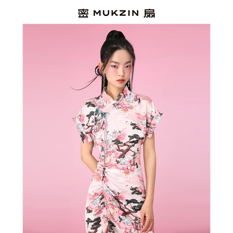 mukzin/密扇新旗袍修身气质国风旗袍M232D34005999