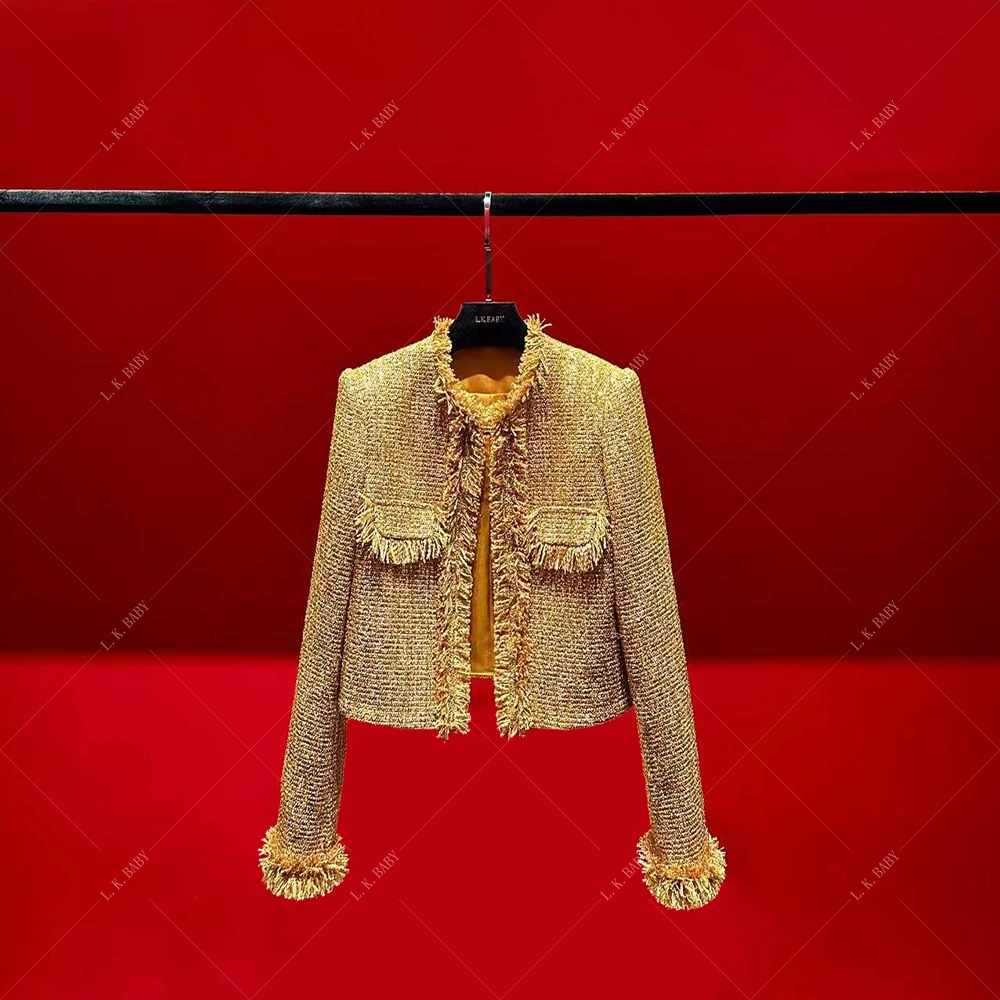 【L.K.BABY】金枝玉叶 Couture轻奢华丽细闪亮片流苏外套