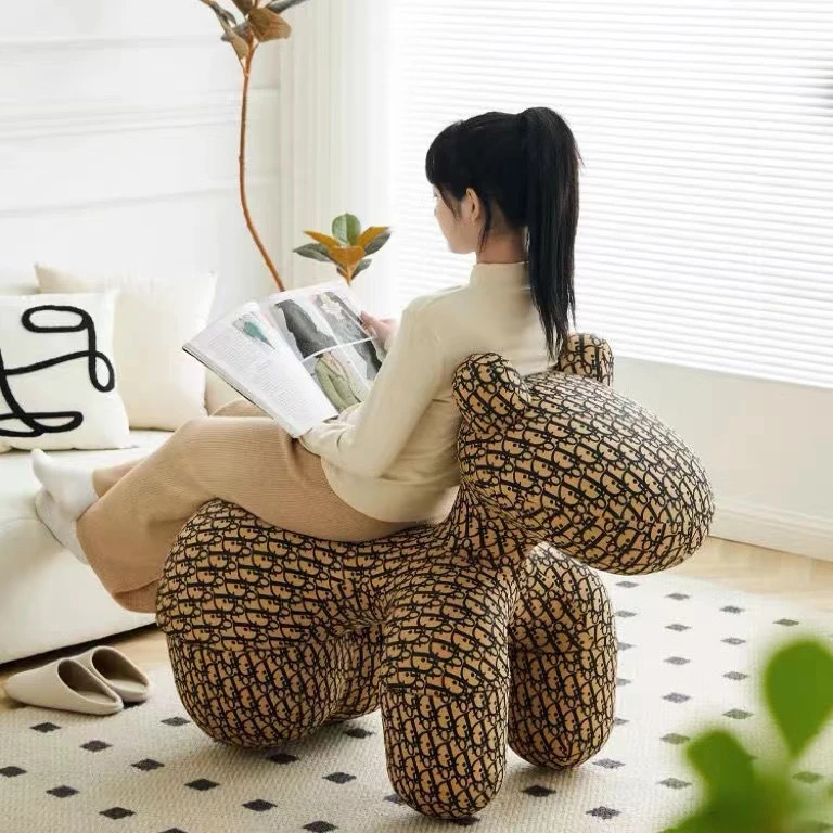 可爱小马椅创意休闲卡通儿童大人玩具椅动物造型换鞋凳简约客厅