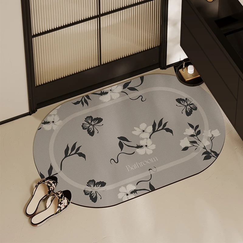 朴尚地垫浴室硅藻泥吸水脚垫家用卫生间速干地毯厕所门口防滑垫子