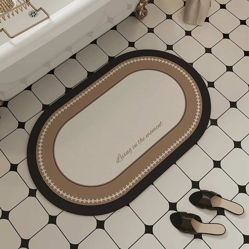 现代浴室地垫吸水速干硅藻泥软垫可擦免洗卫生间淋浴房门口脚垫