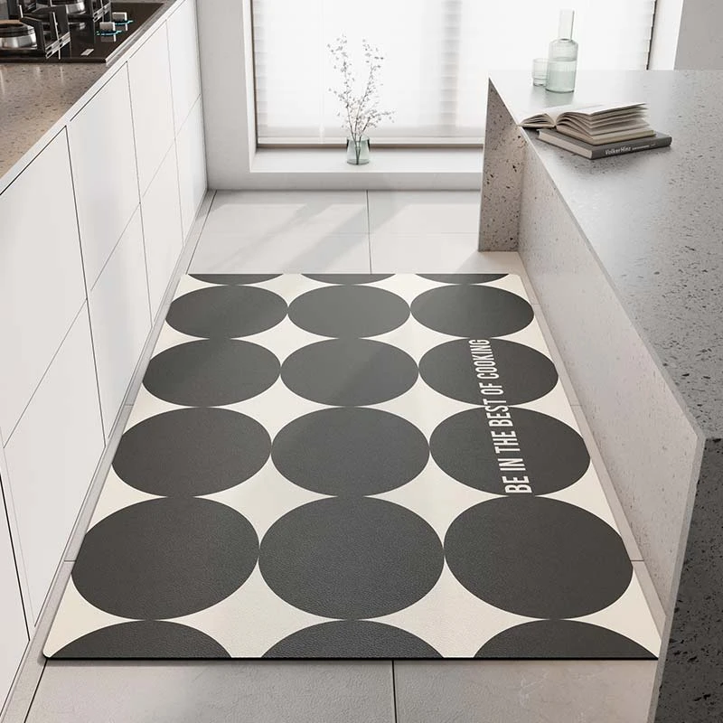 满铺免洗可擦厨房地垫防油防水防滑脚垫子家用耐脏皮革地毯可定制