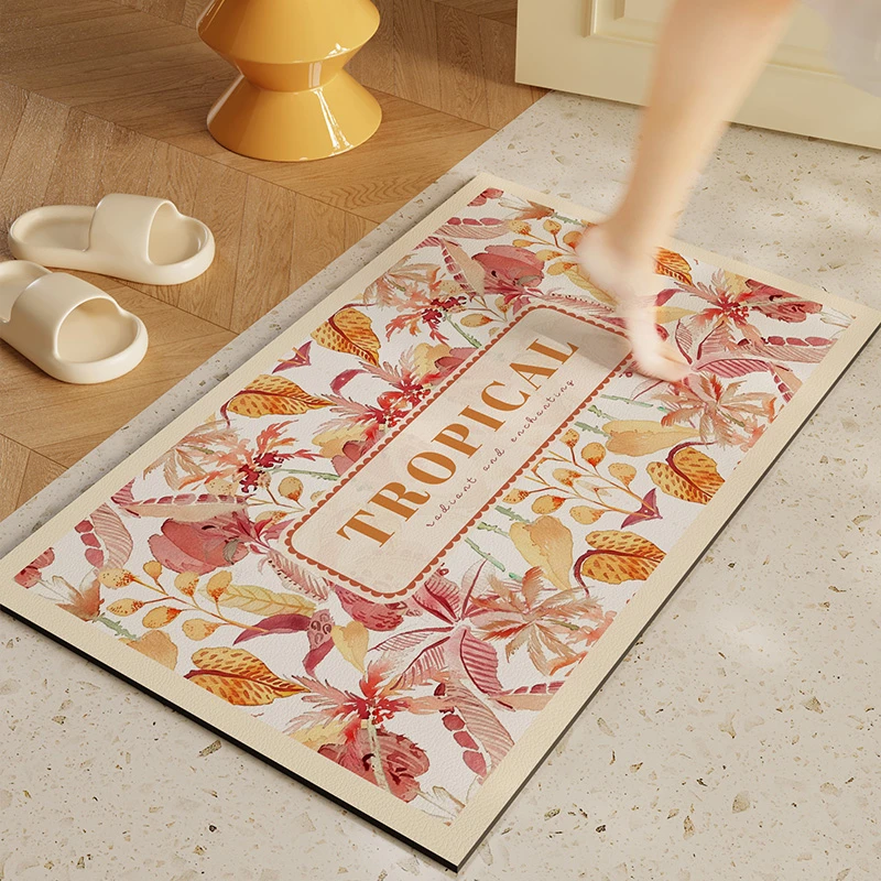 浴室吸水地垫卫生间门口硅藻泥门垫洗子手间厕所防滑脚垫卫浴地毯