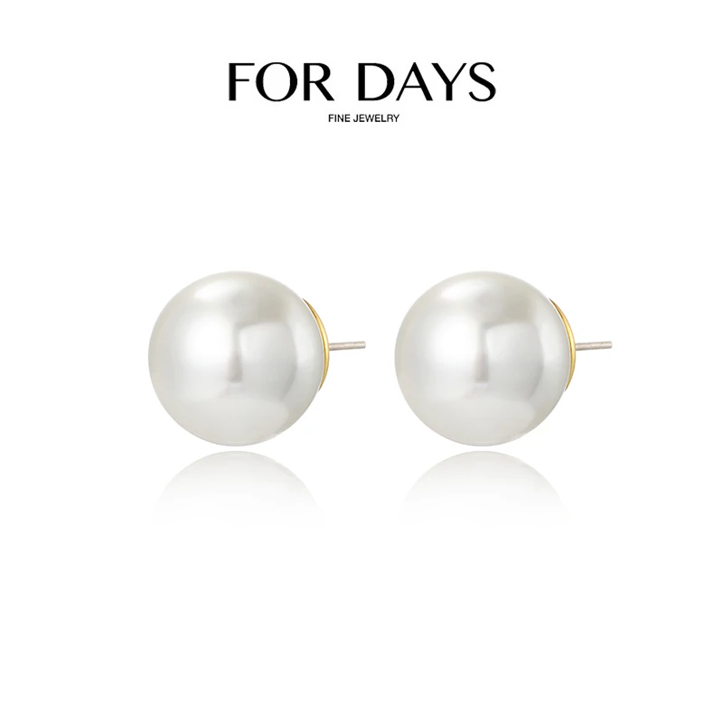 FOR DAYS 铜合金仿珍珠耳饰 欧美轻奢珠珠耳环