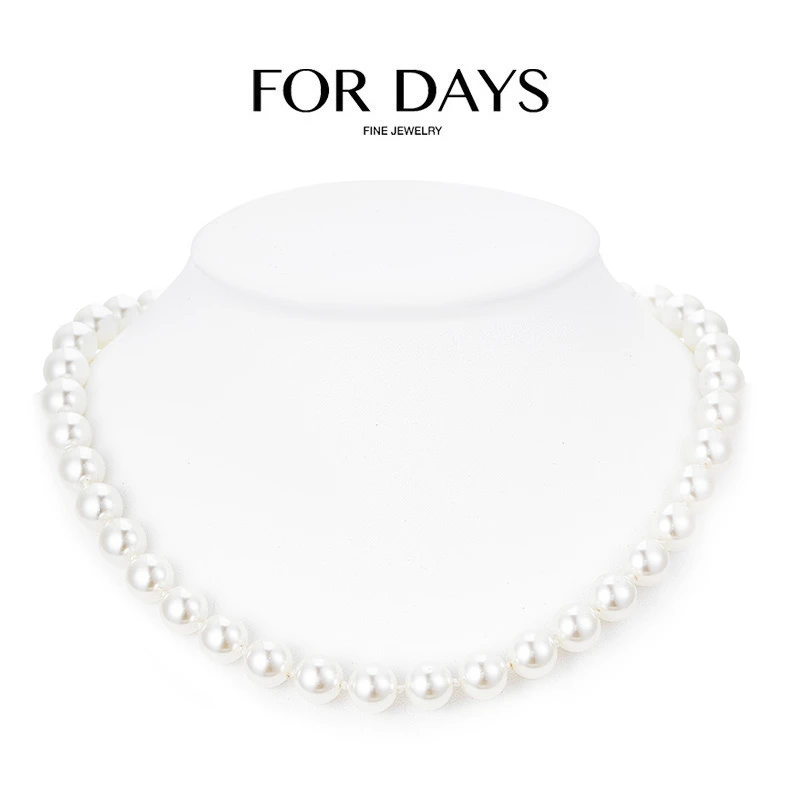 FOR DAYS 非金属仿珍珠项链 简约法式高级感施家贝珠锁骨项链