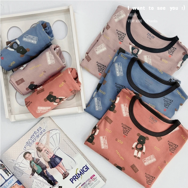 【杨少华服饰2号】儿童家居服2023秋季新款儿童卡通睡衣家居服711