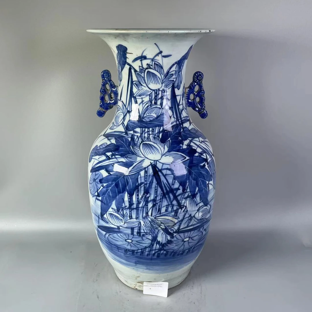 晚清青花莲开并蒂图纹瓶150件SCTY202418113