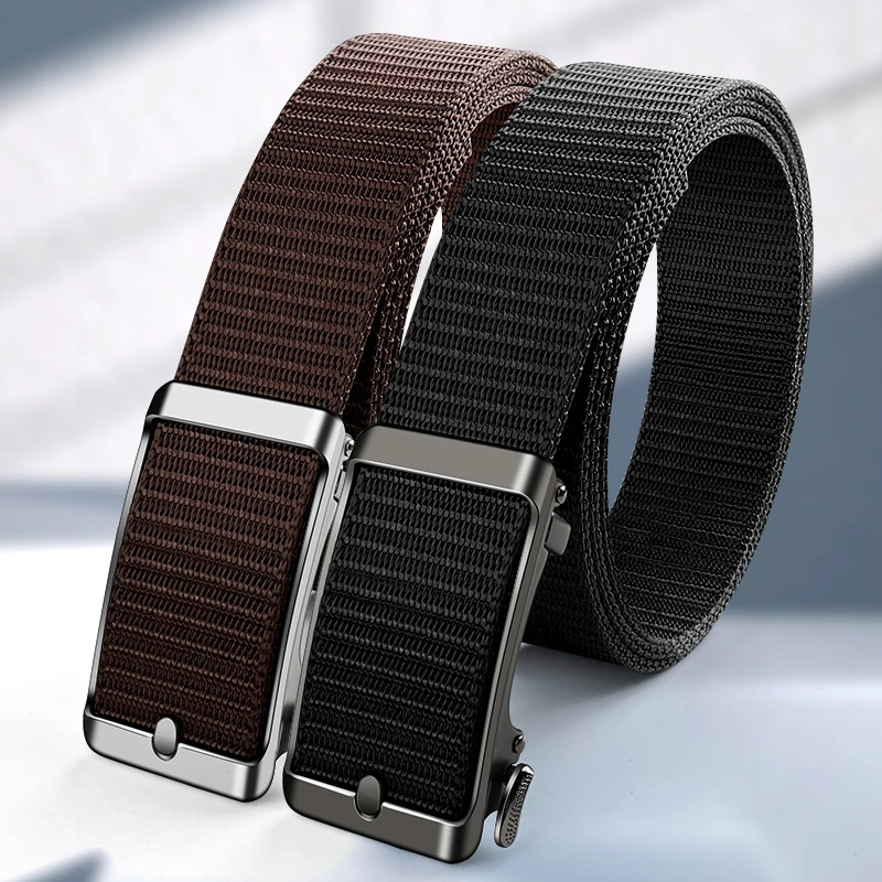 时尚内扣腰带男青年学生自动扣休闲裤带简约百搭编织皮带韩版