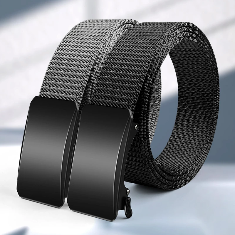 男士腰带内穿自动扣皮带潮流休闲百搭学生军训编织加长裤带