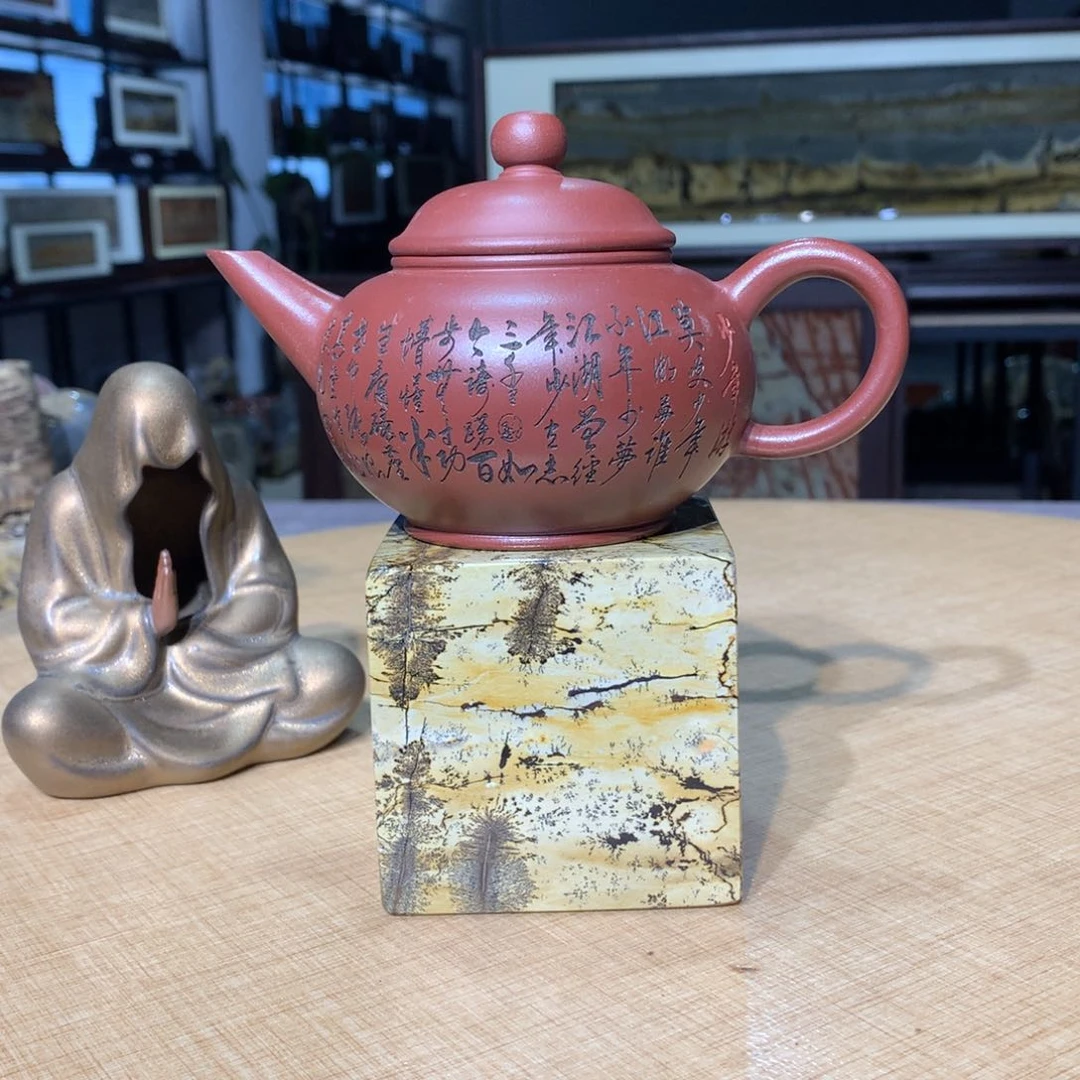 香樟木，广西国画石摆件