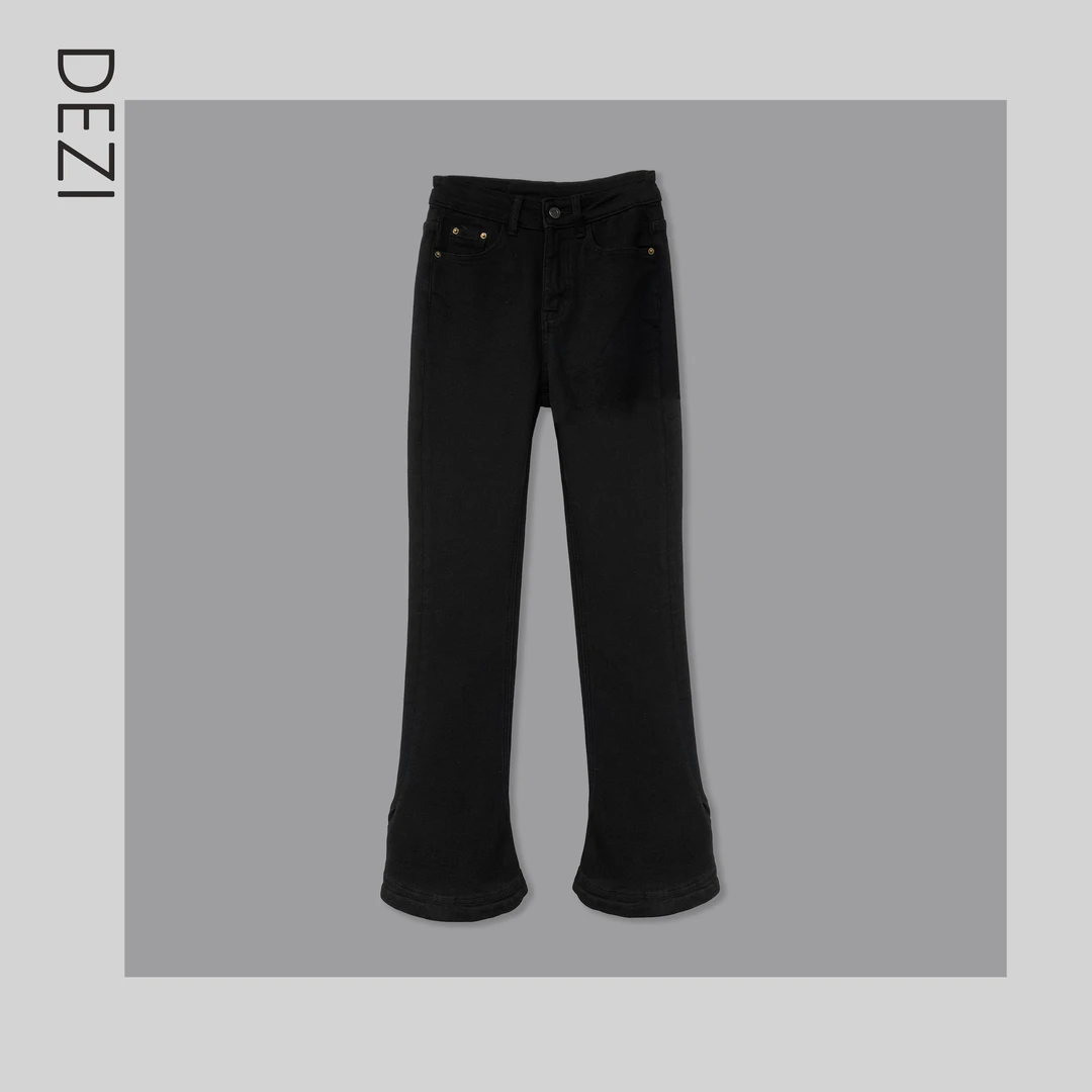 DEZI百搭神裤微喇加绒显瘦女牛仔裤LS9903088